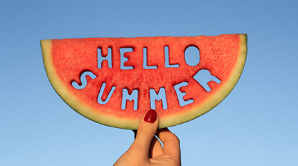 Watermeloen met hello summer