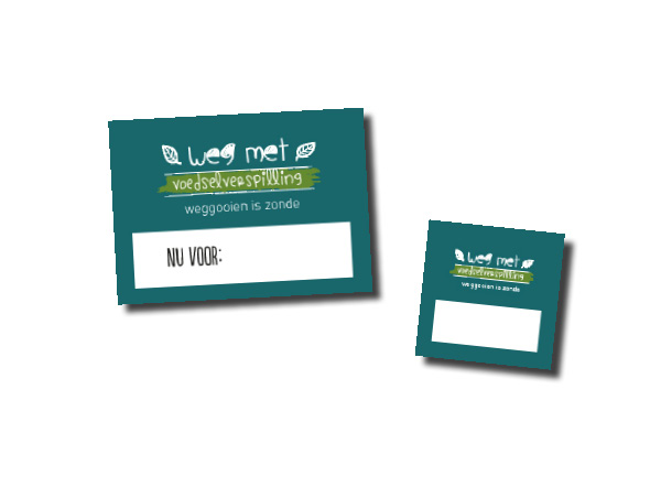Stickers met voedselverspilling