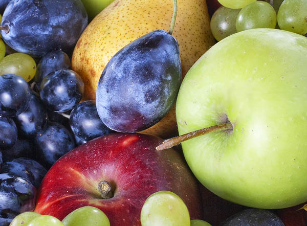 Verschillende soorten fruit worden weergegeven