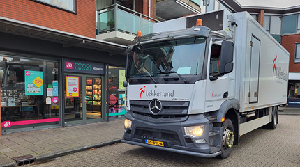 Levering van Lekkerland bij DA winkel
