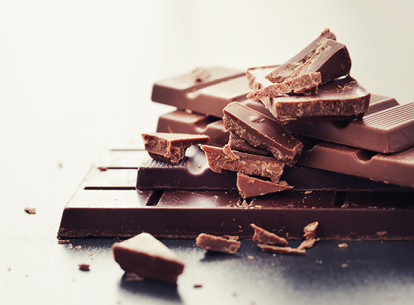 Stapel chocoladerepen