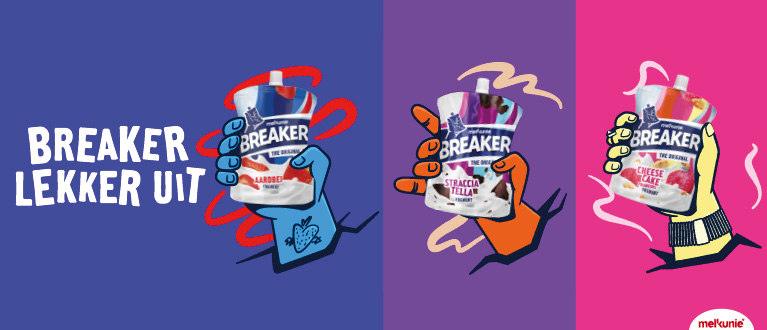 Breaker banner met verschillende smaken