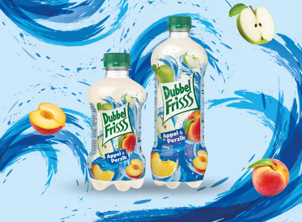 DubbelFrisss appel en perzik PET