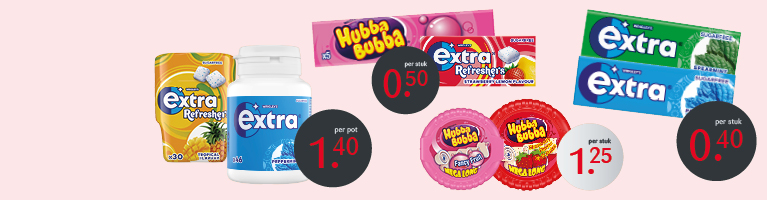 Topactie Extra en Hubba Bubba Actie 12 2025